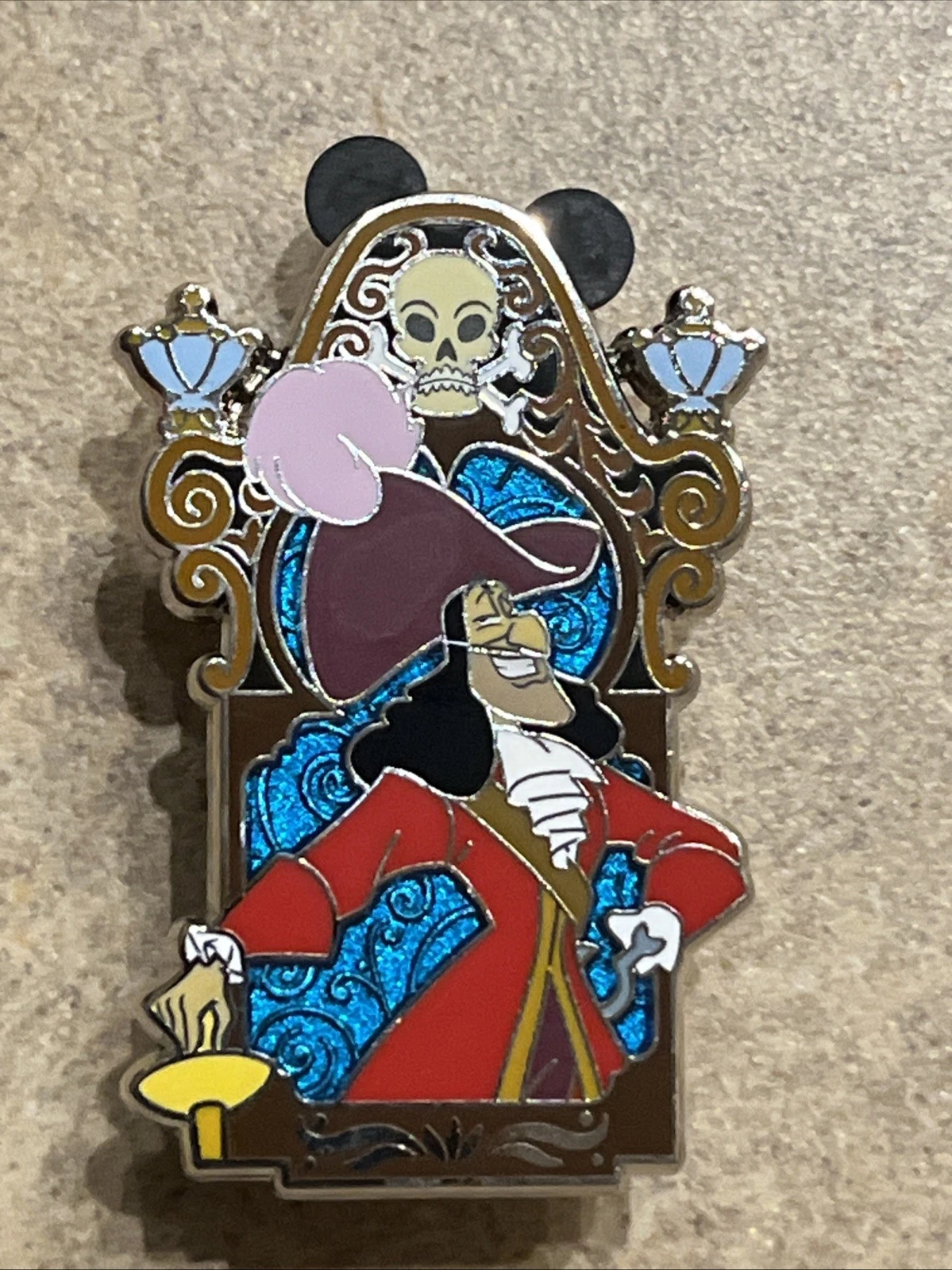 2024 Disney Villains Window Portrait Mystery Pin Captain Hook from Peter Pan