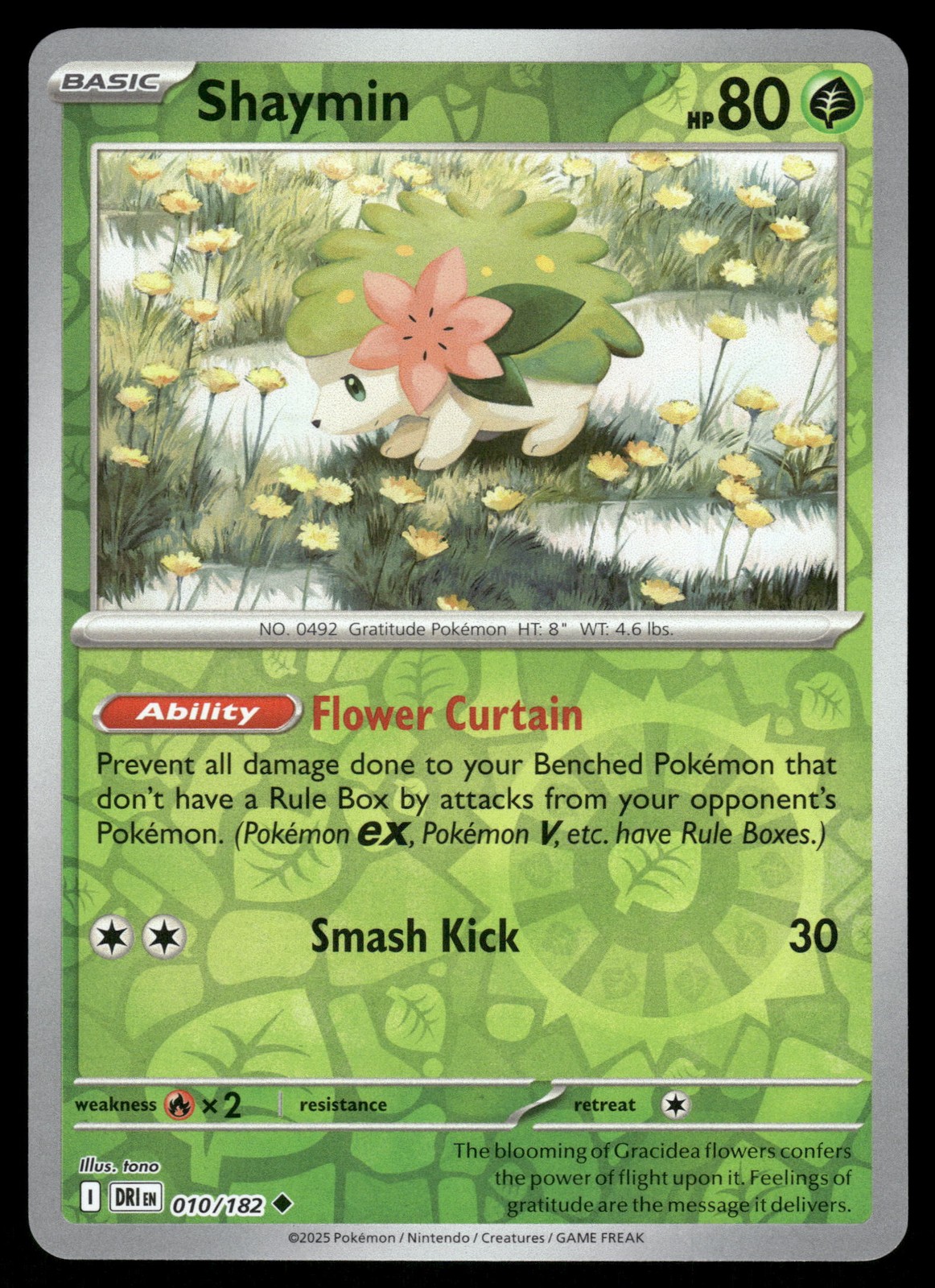 Shaymin 010/182 DRI SV10: Destined Rivals Reverse Holo NM