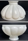 Vintage White Milk Glass 10” Melon Lamp Shade