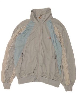 Ellesse Mens Tracksuit Top Jacket IT 54 XL Grey Colourblock Polyester AK03