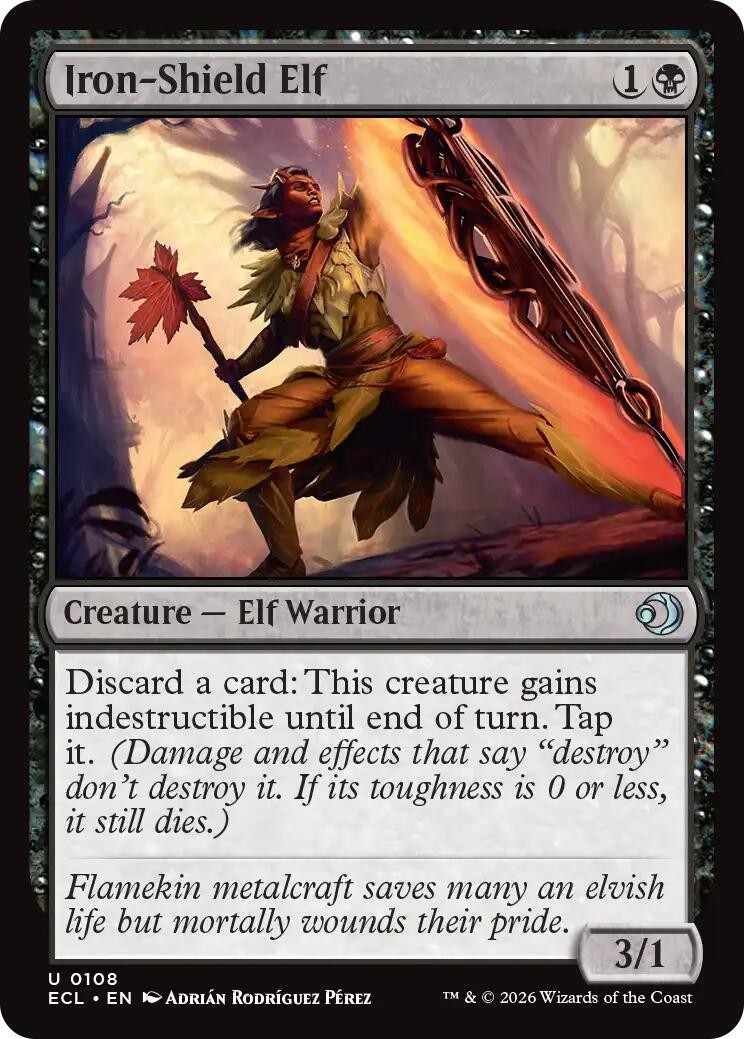 Iron-Shield Elf Foil Lorwyn Eclipsed [ECL - 108] NM