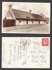Burns Cottage Ayr Alloway RPPC Real Photo Scotland Postcard. Posted 1958