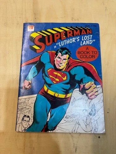 Superman Coloring Book Vintage 1975 Luthor's Lost Land #1640-3