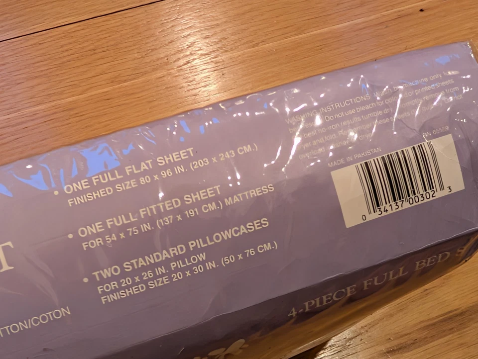 Juego de Sábanas Vintage Tamaño Completo Firma Ajustada y Plana Retro Rosalie Floral Foto 3 de 3