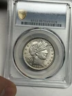 1908-O PCGS UNC Detail Barber Silver Half Dollar (streak removed) U.S. 50c Coin