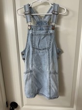 Girls Size 5 Denim Overall Dress