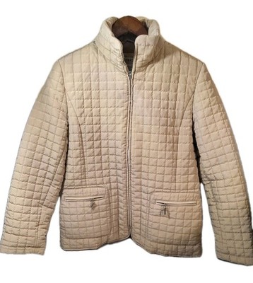 George Womens Jacket, Sz M Missy, 8/10 Brown, Tan, Full Zip, Zip Pockets Preppy 