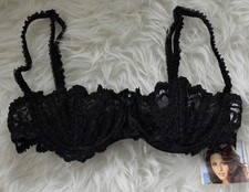 Shirley of Hollywood Sz 36 Intimate Attitudes 324 Chopper Lace Shelf Black Bra
