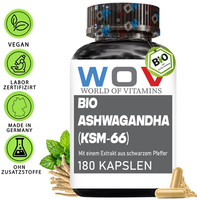 Wov Bio Ashwagandha KSM-66 - 180 Kapseln - Hochdosiert 2100Mg - Vegan & Bio