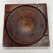 Vintage Shur-Woy Designs Wooden Ashtray Mid Century Modern Perry NY MCM