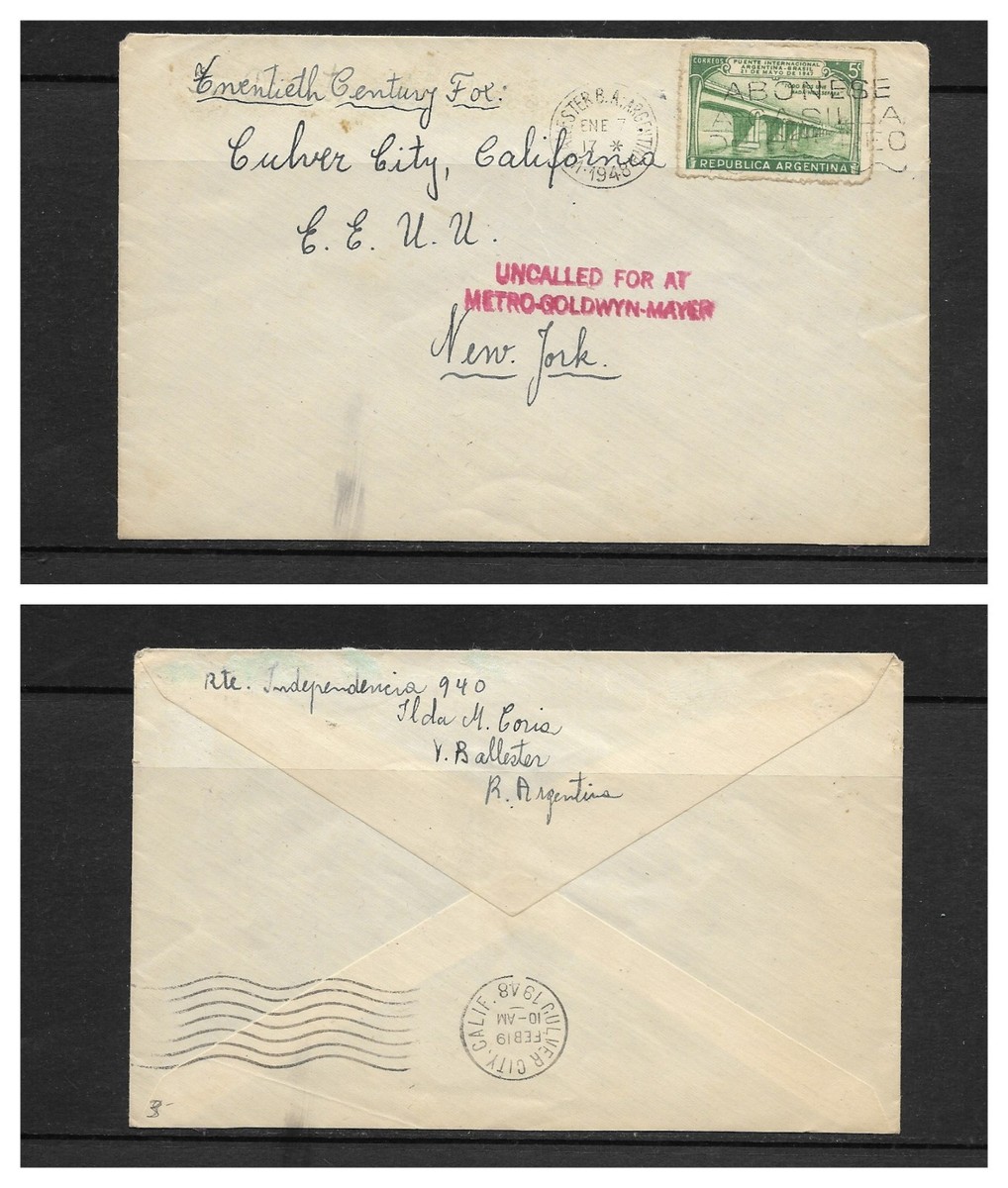 O) 1948 ARGENTINA, OPENING INTERNATIONAL BRIDGE-CONNECTING