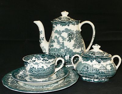 Palissy England Avon Scenes grün Petrol Royal Worcester diverse Teile zur Wahl