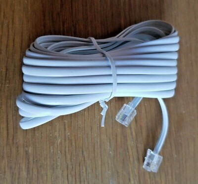 7,6 m RJ11 zu RJ11 4 Pin ADSL Breitband Telefon Internet Router Modem Kabel 