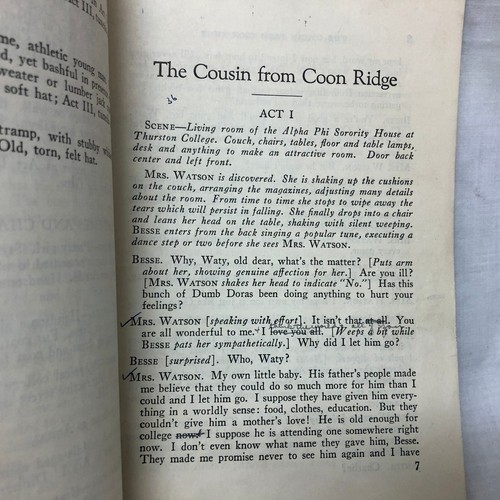 Vintage Paine's Popular Plays Booklet The Cousin From Coon Ridge Dalton Ohio - Imagen 6 de 11