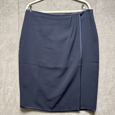 Ann Taylor Navy Pencil Skirt Womens 14 Classic Knee Length