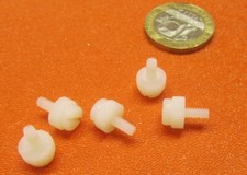 Slotted Nylon Thumb Screw, 4-40 x 1/4" Length, 21/64" Head Dia, 100 Pc