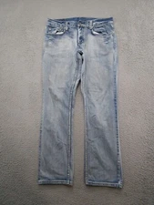 Vintage Y2K Flypaper Men's Blue Denim Straight Leg Jeans Size 32x32 Read