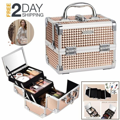 Estuche De Tren Rose Gold Professional Para Mujer Maquillaje Brochas Con  Espejo 652508879680 | eBay