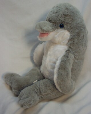 The Bear Factory SOFT GRAY DOLPHIN 14'' Plush STUFFED ANIMAL Toy