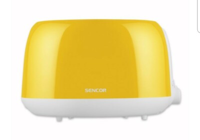 Sencor Toaster 2-Slice Bright Yellow Anti Slip Heat Insulated Outer Case New