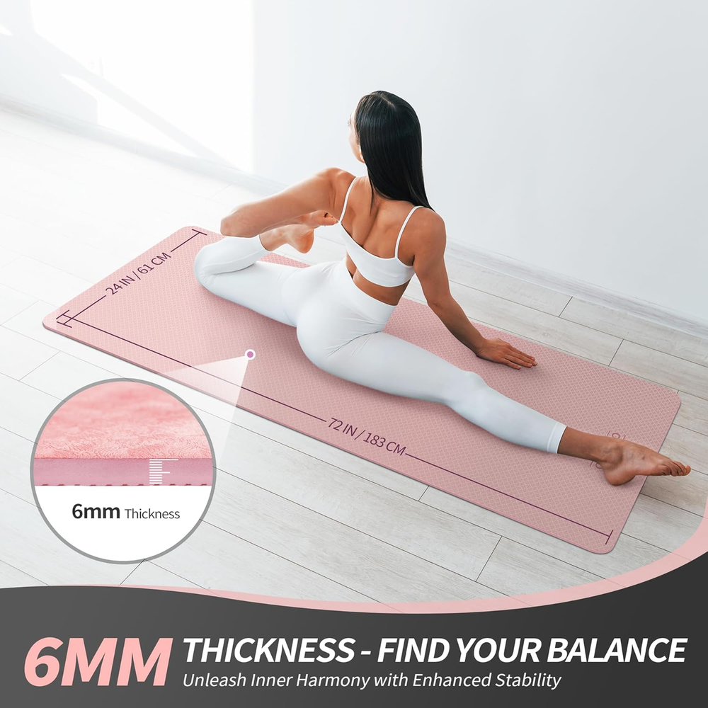 Extra Thick Non-Slip Yoga Mat for Women Men and Kids in Multiple Sizes