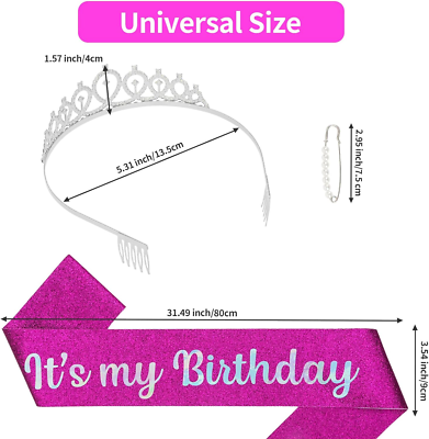 Talking Tables Gelukkig metalen regenboog hoofdband 'It's My Birthday' hoofddeksel, RBHEADBAND