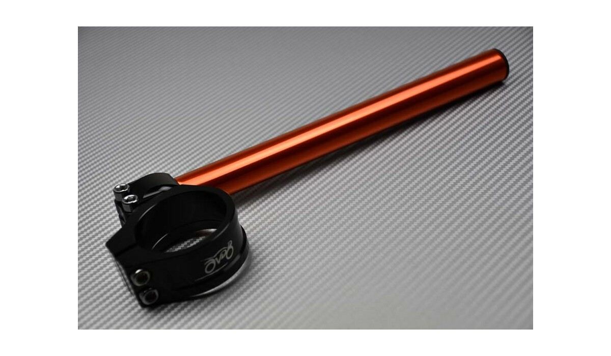 Demi-guidon 41 mm en alu CNC orange haut de gamme pour Yamaha MT03 - 4