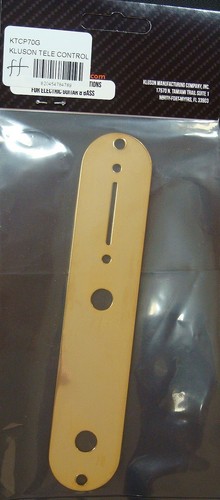 Kluson® KTCP70G Replacement Control Plate for Fender® Telecaster®, Gold - Picture 3 of 6