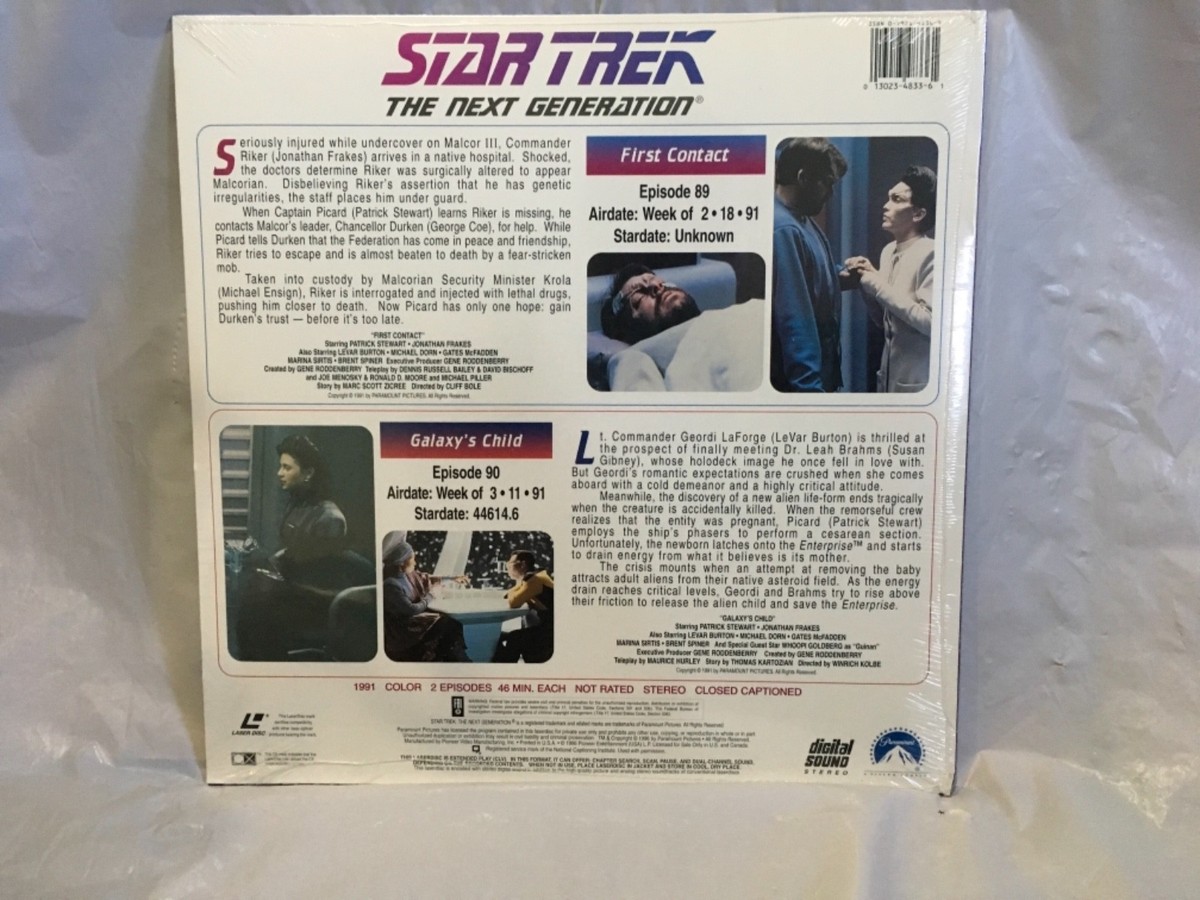 STAR TREK THE NEXT GENERATION Episodes 89 & 90 LaserDisc NEW AND
