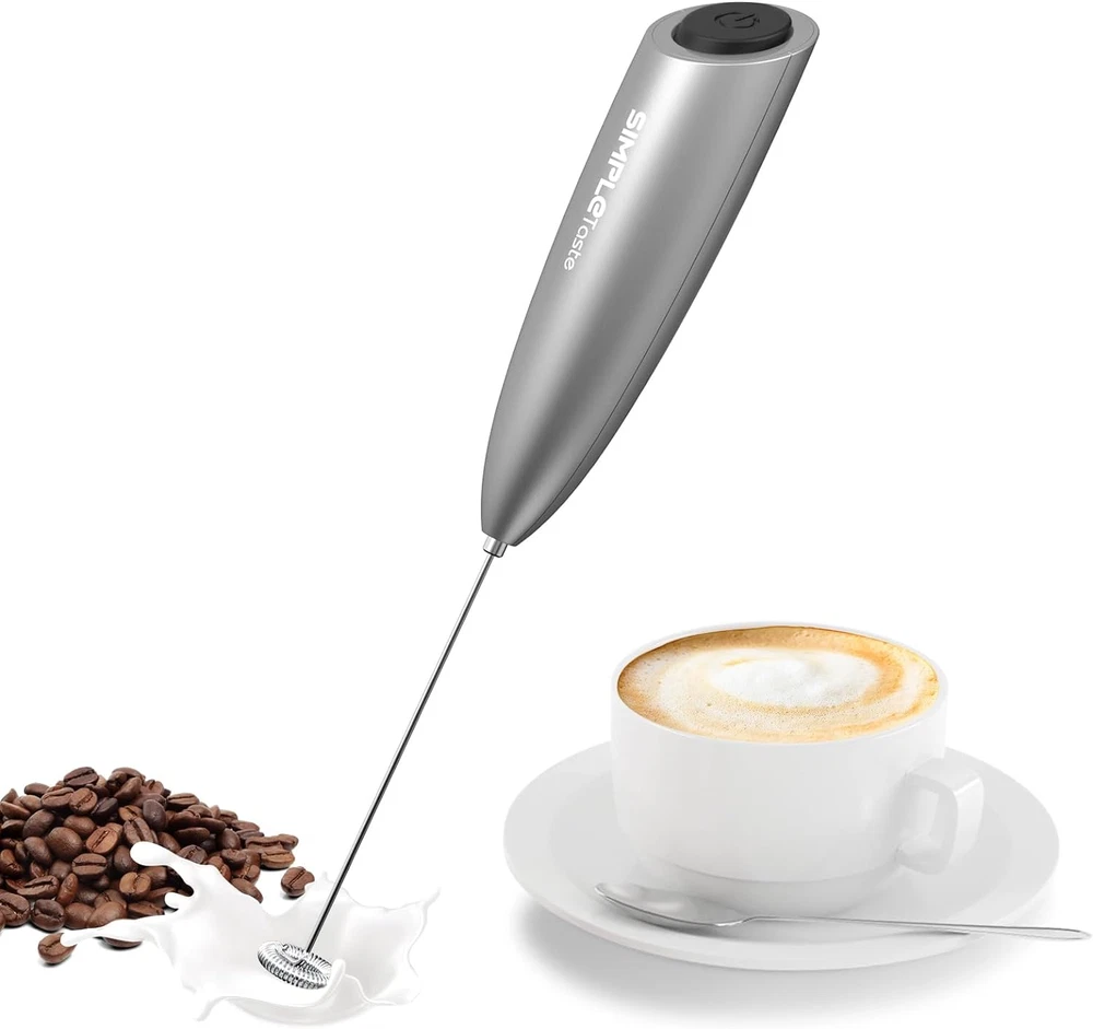 Milk Frother Handheld Battery Operated Electric Foam Maker, Drink Mixer with Sta