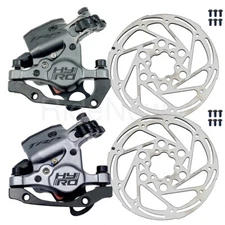 TRP HYRD Cable-Actuated Hydraulic Disc Brake Calipers Gray Front+Rear+160 Rotors