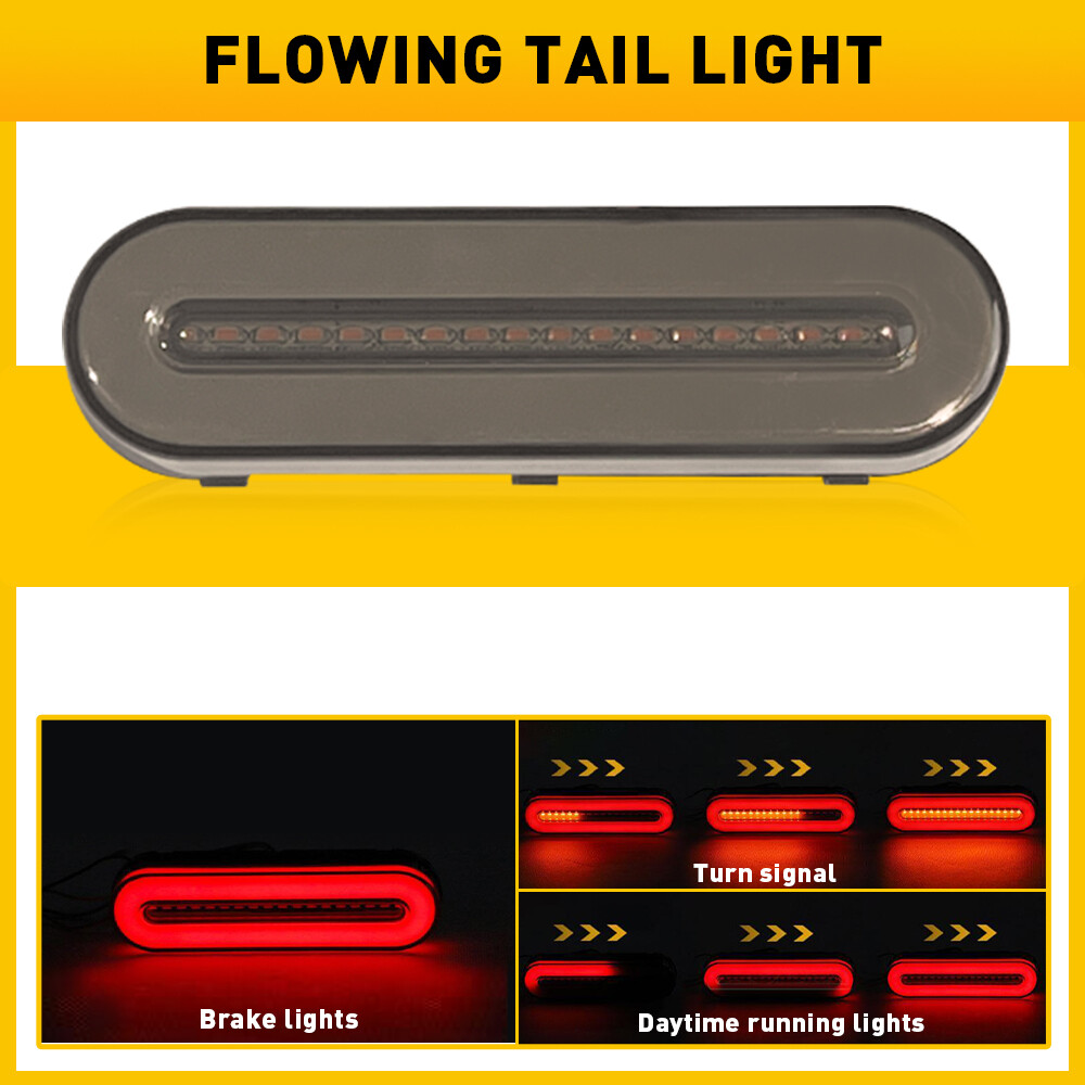 Sequential LED Truck Trailer Third 3rd Brake Tail Turn Signal Running Light Bar