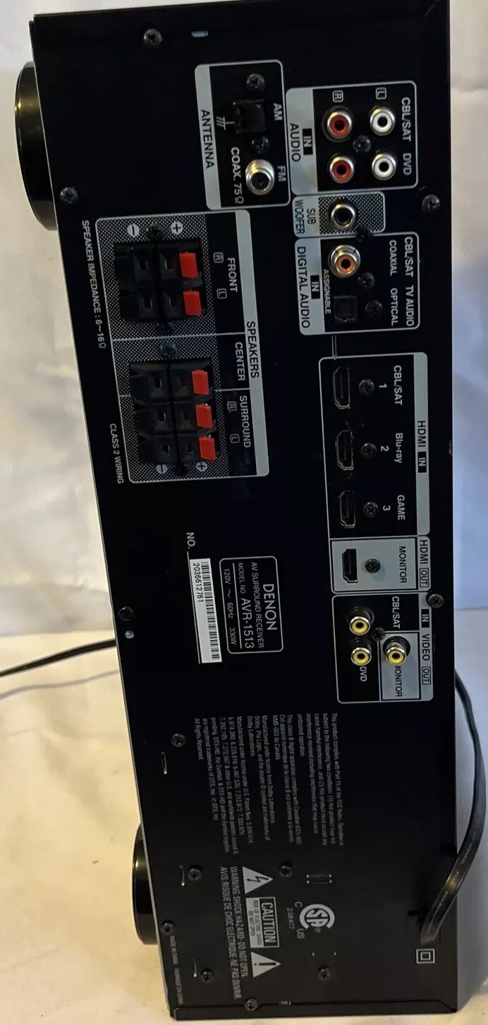 Denon AVR-1513 5.1 HDMI Home Theater Surround Receiver Stereo with No Remote