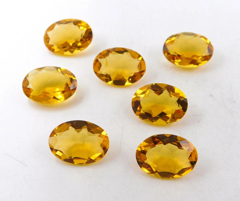 Citrine Oval Cut Lot Loose Lab Created Gemstone 13X18 MM For Jewelry Size P-558 - Image 3 of 4