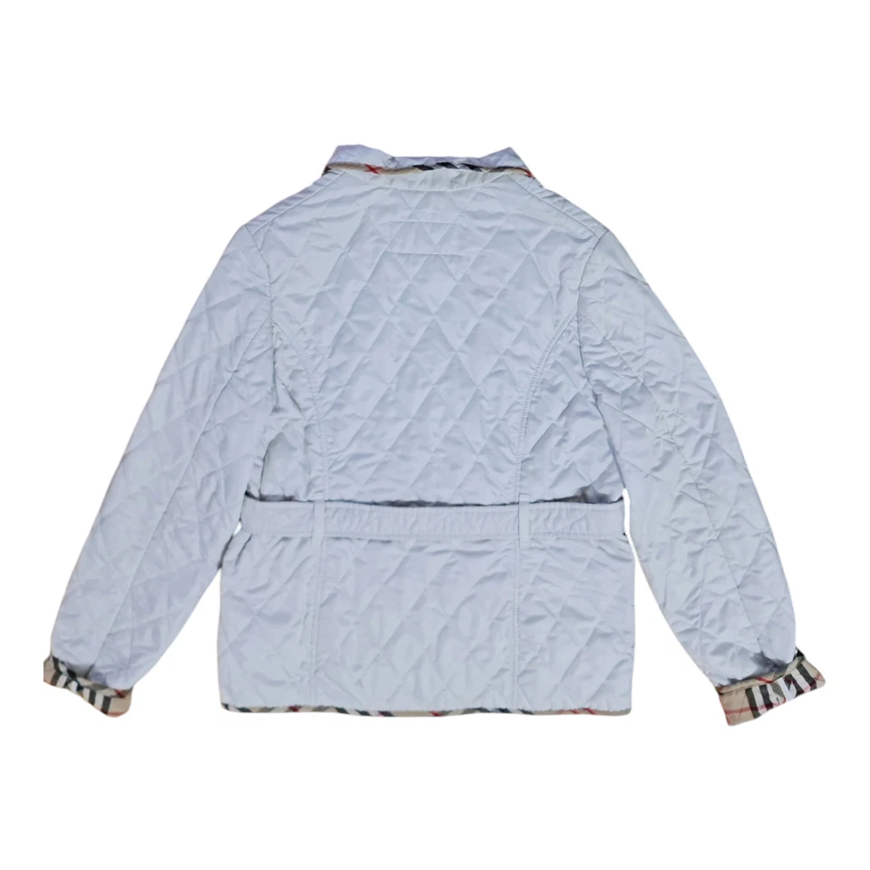 burberry girls Nova Check Belted quilted coat Jacket white size 14 Years - Image 4 of 4