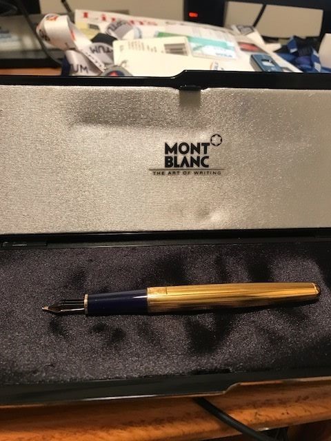 Montblanc Meisterstuck Ramses II Lapis and Vermeil Fountain Pen
