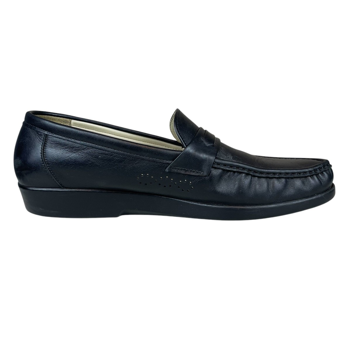 SAS Ace Black Leather Penny Loafers Mens Size 9 N Narrow Made in USA 0043-013 SAS Ace Men 13 N Penny Loafer Black Genuine Handsewn Made In  main image 2