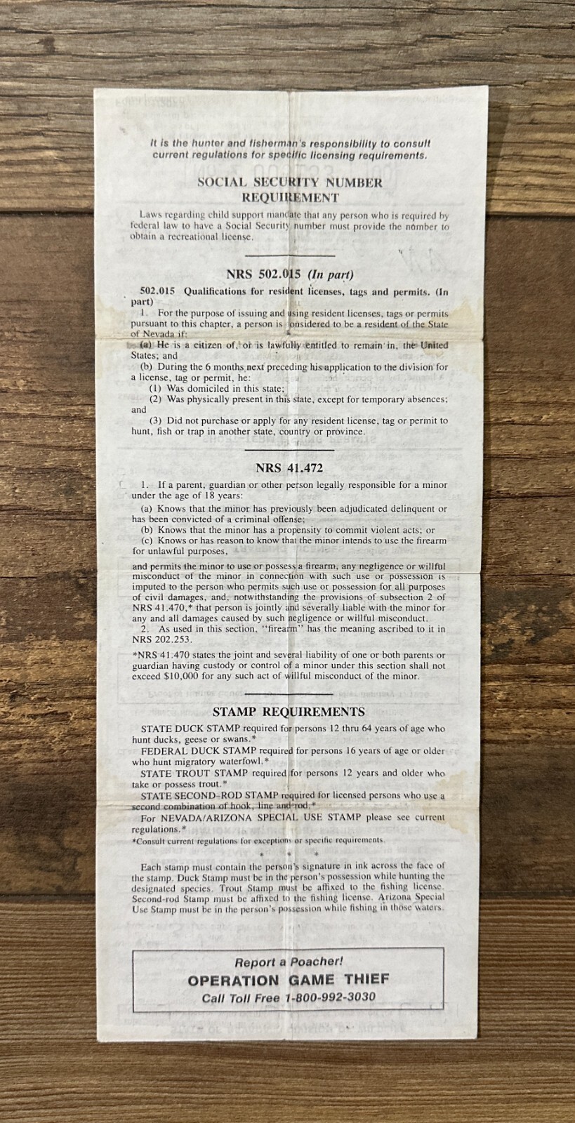 2000 **NEVADA** Fishing Trout Stamp Permit License eBay