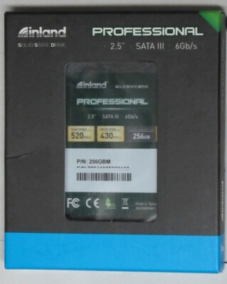 INLAND Professional 256GB SSD 3D TLC NAND SATA III 6Gb/s 2.5'' 7mm Internal SSD