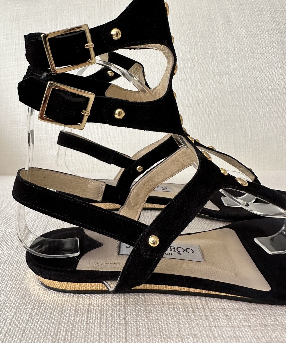 【アウトレットセール】JIMMY CHOO☆GLACIER FLAT 黒スウェード アウトレットセール】JIMMY CHOO☆GLACIER FLAT 黒スウェード