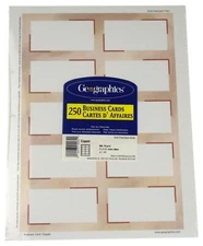 Geographics Copper 250 Blank Business Cards All Printers Made USA Border Precut