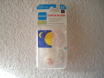 ''NIP '' MAM Night Collection Glow In The Dark Pacifiers '' Great Baby Shower Gift