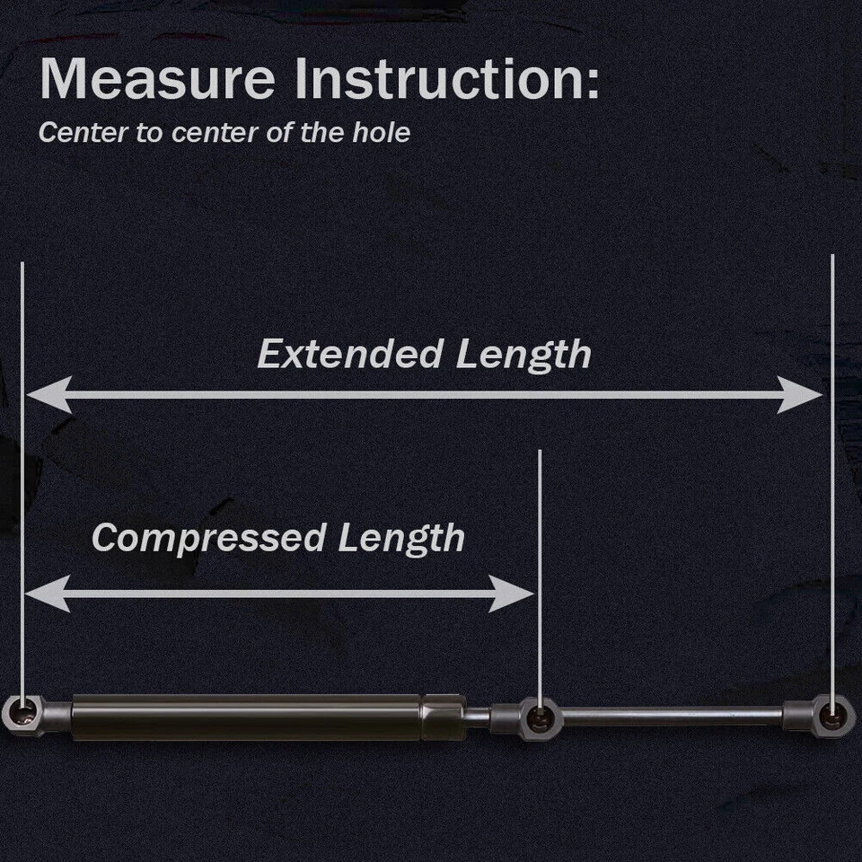 2Qty Front Hood Strut Lift Support Gas Spring Shock For 2002-2008 Dodge Ram - Image 2 of 4