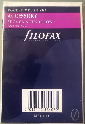 Filofax Organizer Ersatzteile Pocket Schläger - IN Notes Gelb