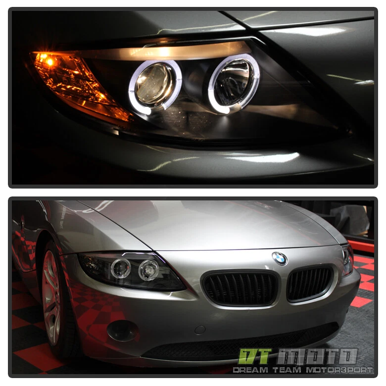 BMW Z4 2003-2008 negro LED halo [versión HID] juego de faros proyectores Foto 2 de 4