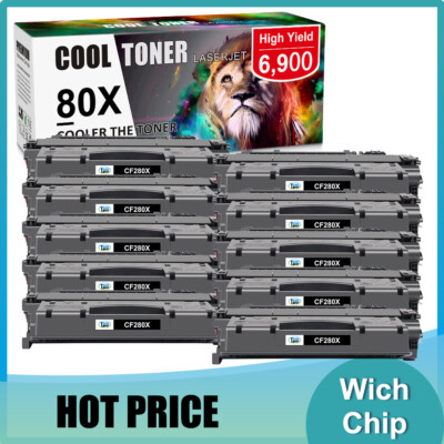 #ad CF280A Toner For HP 80A CF280X 80X LaserJet Pro 400 M401n M401dn MFP M425dn LOT $88.90