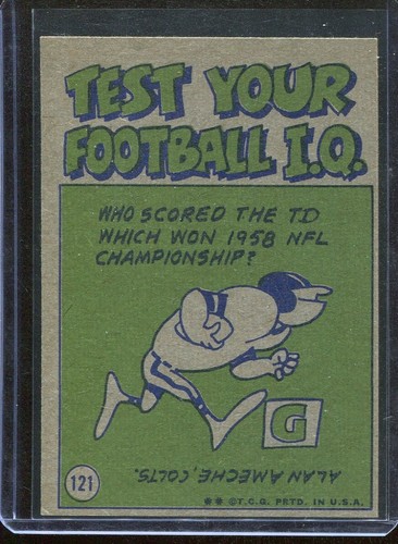 1972 Topps Football # 121 Jim Kiick Pro Action (NM) Near Mint - Picture 2 of 2