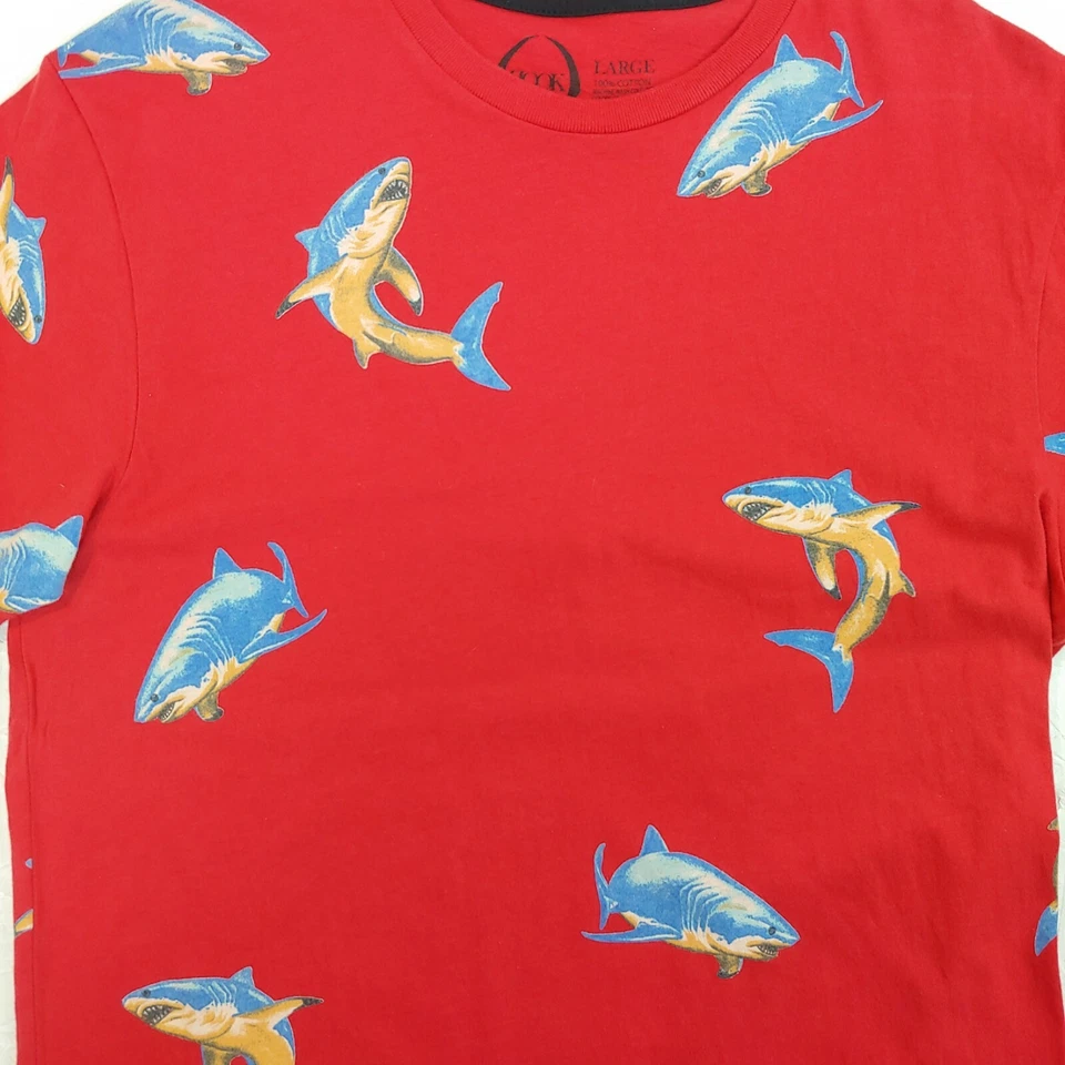 Camiseta Rook estampado por todas partes tiburones gran depredador blanco grande skate surf Foto 4 de 4