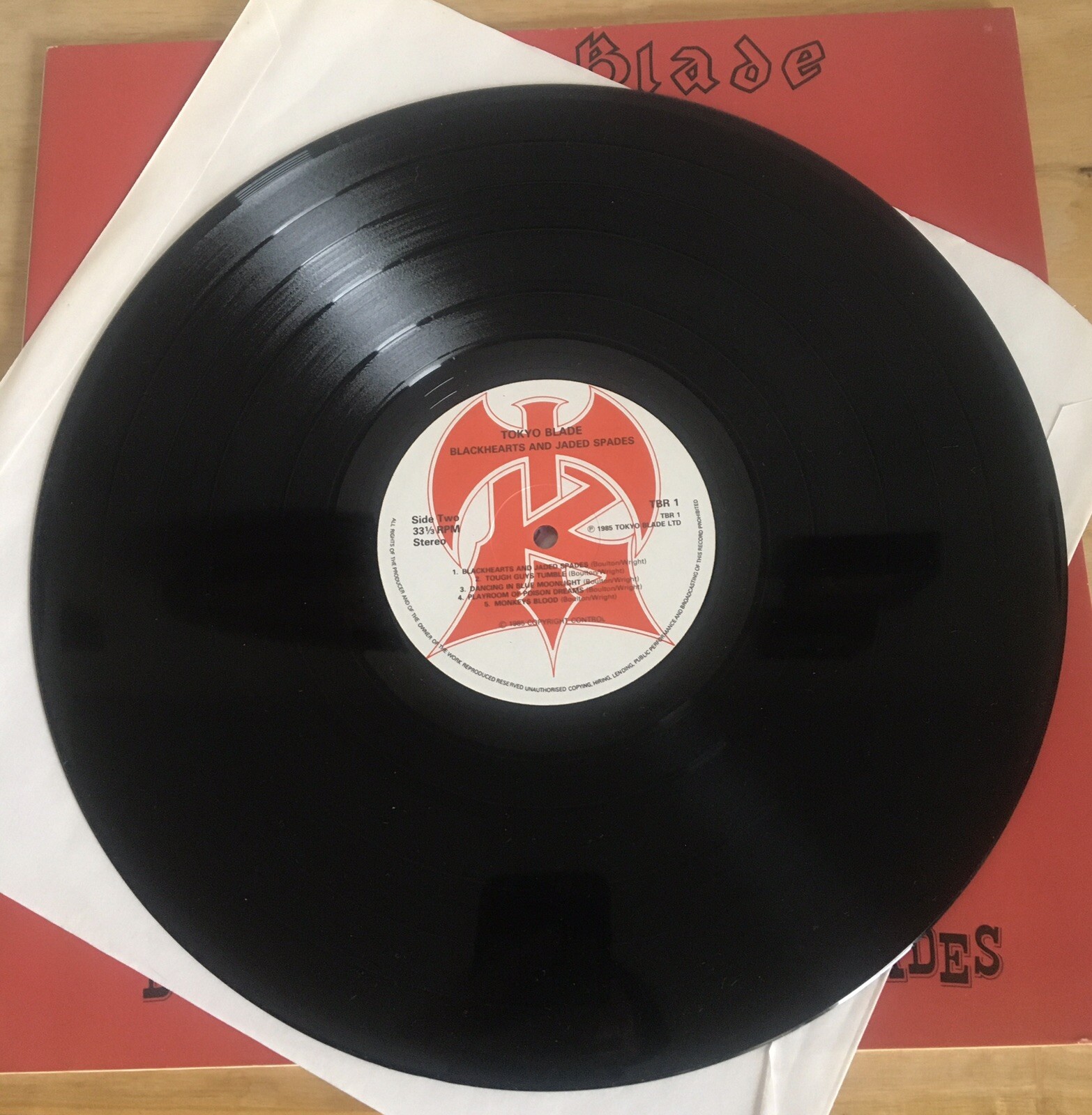 Tokyo Blade Blackhearts & Jaded Spades 1985 Vinyl LP UK Pressing TBR1