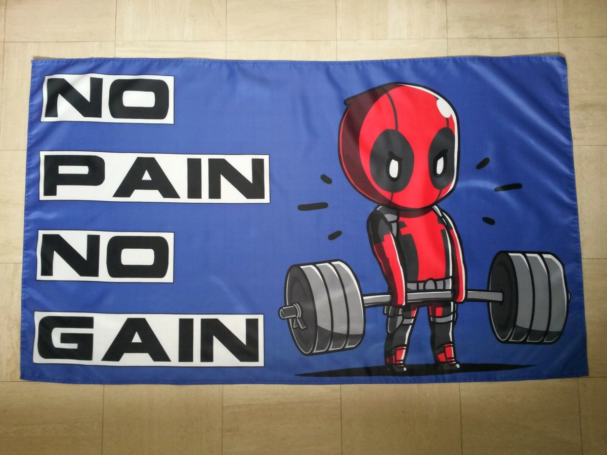 Gym Poster Flag Banner Deadpool Weight Lifting Body Building